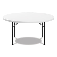 Alera 60 in. Diameter x 29.25 in. Round Plastic Folding Table - White