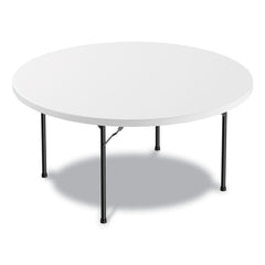 Alera 60 in. Diameter x 29.25 in. Round Plastic Folding Table - White