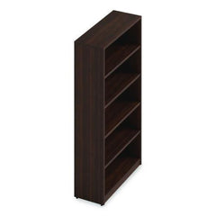 Alera 36 in. x 14 in. x 65 in. 5-Shelf Seville Bookcase - Mahogany