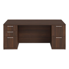 Alera 72 in. x 36 in. x 29 in. Seville Series Double Pedestal Desk - Mahogany