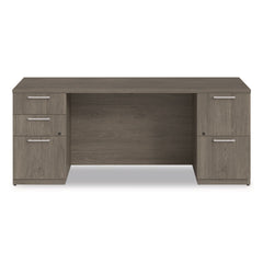 Alera 72 in. x 24 in. x 29 in. Seville Series Double Pedestal Credenza - Walnut