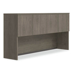 Alera 72 in. x 16 in. x 36 in. 4-Compartment Seville Hutch with Doors - Walnut