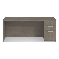 Alera 72 in. x 24 in. x 29 in. Seville Series Credenza with Right Pedestal - Walnut