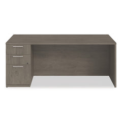Alera 72 in. x 36 in. x 29 in. Seville Series Single Left Pedestal Desk - Walnut