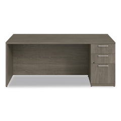 Alera 72 in. x 36 in. x 29 in. Seville Series Single Right Pedestal Desk - Walnut