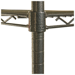 Alera 48 in. x 18 in. x 72 in. Four-Shelf Wire Shelving Starter Kit - Black Anthracite