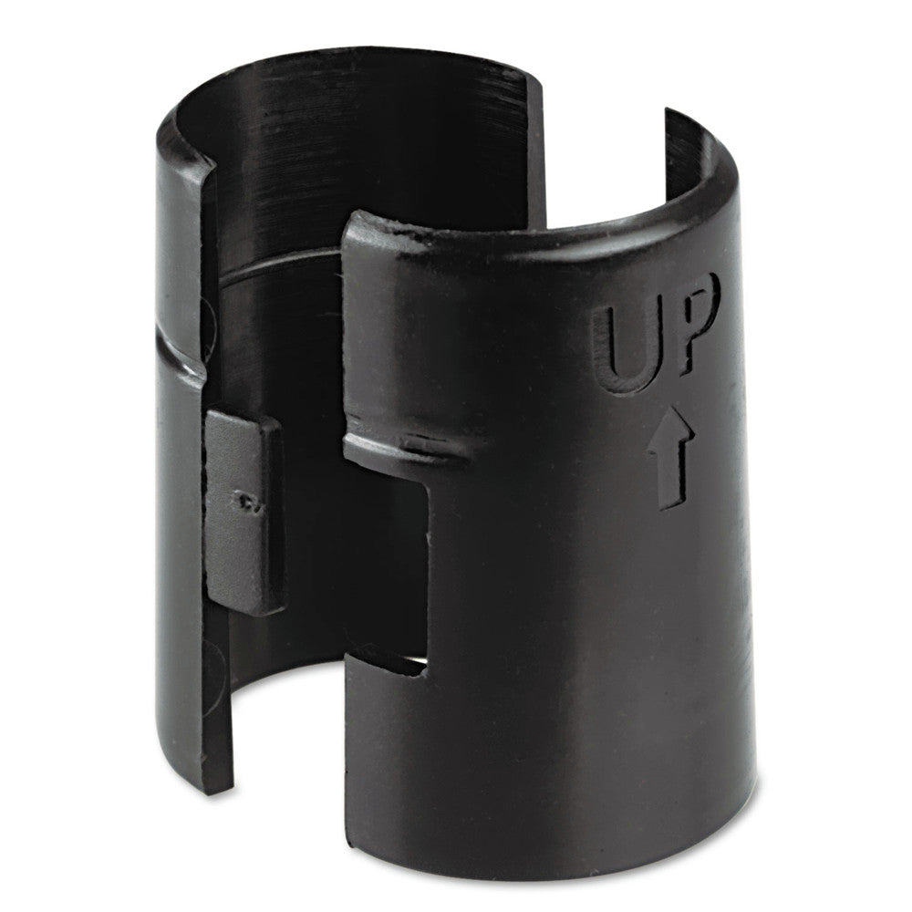 Alera 4-Piece/Pack Plastic Wire Shelving Shelf Lock Clips - Black