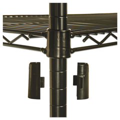 Alera 48 in. x 18 in. x 72 in. NSF Certified 4-Shelf Wire Shelving Kit with Casters - Black
