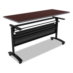 Alera 59.5 in. x 23.63 in. Rectangular Reversible Laminate Table Top - Medium Cherry/Mahogany