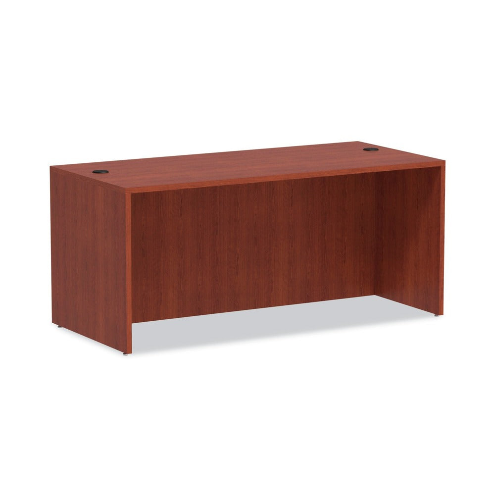 Alera 65 in. x 29.5 in. x 29.63 in. Valencia Series Straight Front Desk Shell - Medium Cherry