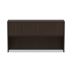 Alera 64.75 in. x 15 in. x 35.38 in. Valencia Series 4-Compartment Hutch with Doors - Espresso