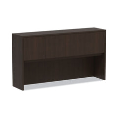 Alera 64.75 in. x 15 in. x 35.38 in. Valencia Series 4-Compartment Hutch with Doors - Espresso