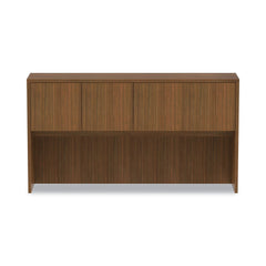 Alera 64.75 in. x 15 in. x 35.38 in. Valencia Series 4-Compartment Hutch with Doors - Modern Walnut