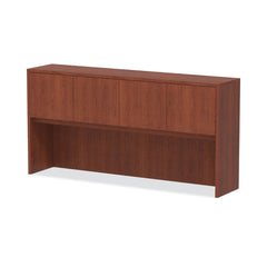 Alera Valencia Series 70.63 in. x 15 in. x 35.38 in. Hutch with Doors - Medium Cherry