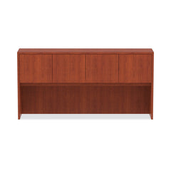Alera Valencia Series 70.63 in. x 15 in. x 35.38 in. Hutch with Doors - Medium Cherry