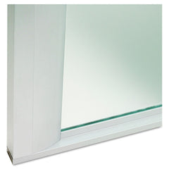 Alera 17 in. x 16 in. Glass Door Set with Silver Frame for 72 in. Wide Hutch - Clear (4/Set)