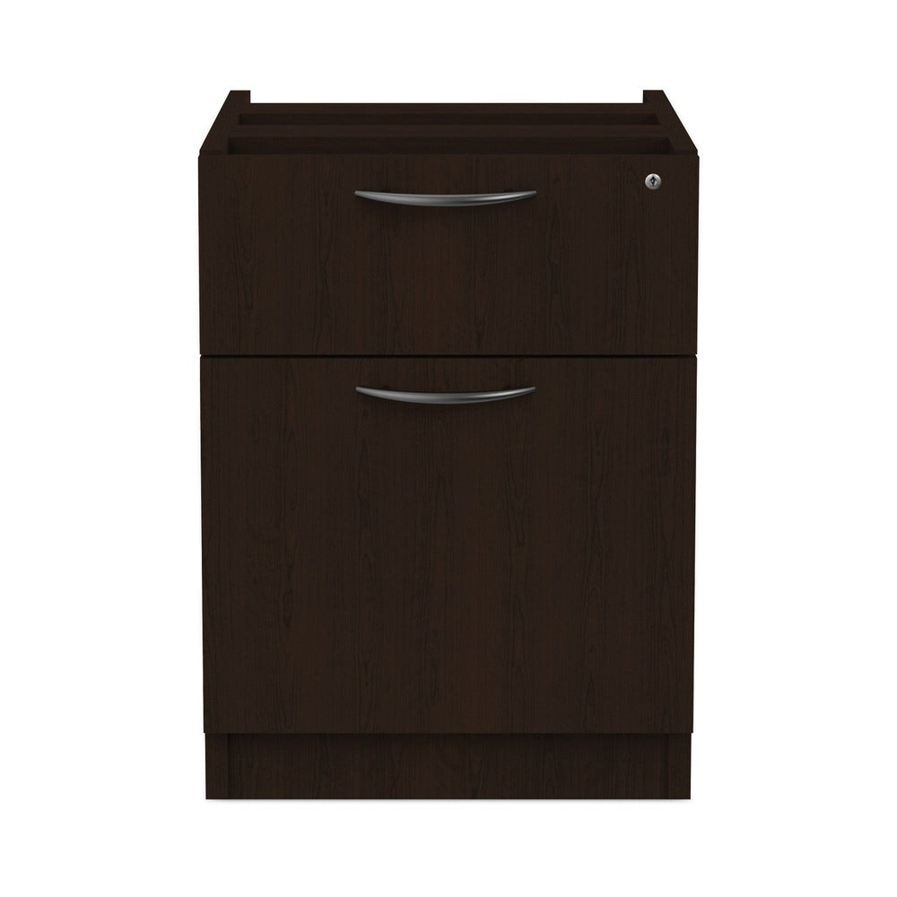 Alera 15.63 in. x 20.5 in. x 19.25 in. Valencia Series 2-Drawer Hanging File Pedestal - Espresso