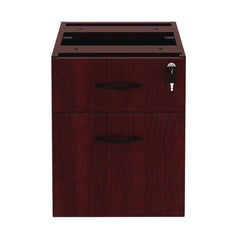Alera 15.63 in. x 20.5 in. x 19.25 in. Valencia Series 2-Drawer Hanging File Pedestal - Mahogany
