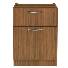 Alera 15.63 in. x 20.5 in. x 19.25 in. Valencia Series 2-Drawer Hanging File Pedestal - Modern Walnut