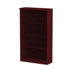 Alera 31.75 in. x 14 in. x 54.88 in. Valencia Series 4-Shelf Bookcase - Mahogany