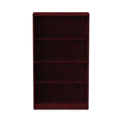 Alera 31.75 in. x 14 in. x 54.88 in. Valencia Series 4-Shelf Bookcase - Mahogany