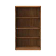 Alera Valencia Series 31.75 in. x 14 in. x 54.88 in. 4 Shelves Bookcase - Modern Walnut