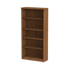 Alera 31.75 in. x 14 in. x 64.75 in. Valencia Series 5-Shelf Bookcase - Modern Walnut
