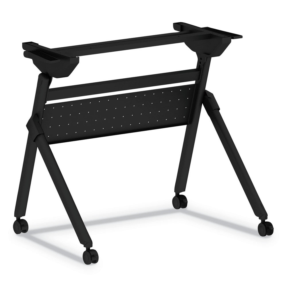 Alera 32.25 in. x 23.63 in. x 28.5 in. Flip and Nest Table Base - Black