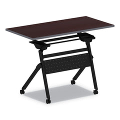 Alera 32.25 in. x 23.63 in. x 28.5 in. Flip and Nest Table Base - Black