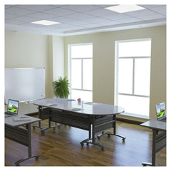 Alera Valencia 28.5 in. W x 19.75 in. D x 28.5 in. H Flip Training Table Base with Modesty Panel - Black