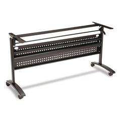 Alera Valencia 57.88 in. W x 19.75 in. D x 28.5 in. H Flip Training Table Base with Modesty Panel - Black