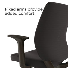 Alera 17.13 in. to 20.83 in. Seat Height Supports Up to 275 lbs. Wessex Ergonomic Fabric Task Chair - Black