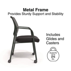 Alera 24.41 in. x 23.62 in. x 35.04 in. Wessex Mesh Fabric Guest Chair - Black