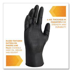 Ansell G10 Kraken Grip 9.5 in. 6 mil Nitrile Gloves - Small/Black (1000/Carton)