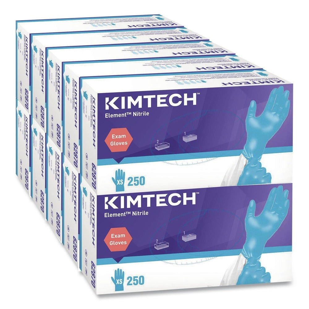 Ansell Kimtech Element Nitrile Exam Gloves - X-Small, Blue (2500/Carton)