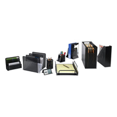 Artistic Urban Collection 6.5 in. x 3.25 in. x 5.5 in. 3 Sections DL to A6 Size Files Punched Metal Letter Sorter - Black