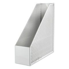 Artistic Urban Collection 3.5 in. x 10 in. x 11.5 in. Punched Metal Magazine File - White