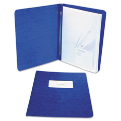 ACCO 8.5 in. x 11 in. 3 in. Capacity Two-Piece Prong Fastener Side Bound Report Cover with Tyvek Reinforced Hinge - Dark Blue