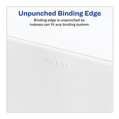 Avery 11 in.x 8.5 in. 10-Tab Avery Style 58 Preprinted Legal Exhibit Side Tab Index Dividers - White (25/Pack)
