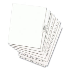Avery 11 in.x 8.5 in. 10-Tab Avery Style 58 Preprinted Legal Exhibit Side Tab Index Dividers - White (25/Pack)