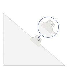 Avery 11 in.x 8.5 in. 10-Tab Avery Style 68 Preprinted Legal Exhibit Side Tab Index Dividers - White (25/Pack)