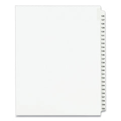 Avery 11 in. x 8.5 in. 25-Tab 126 to 150 Avery Style Preprinted Legal Exhibit Side Tab Index Dividers - White (1-Set)