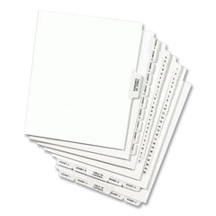 Avery 11 in. x 8.5 in. 25-Tab 126 to 150 Avery Style Preprinted Legal Exhibit Side Tab Index Dividers - White (1-Set)
