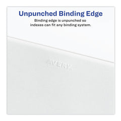 Avery 11 in. x 8.5 in. 25-Tab 126 to 150 Avery Style Preprinted Legal Exhibit Side Tab Index Dividers - White (1-Set)