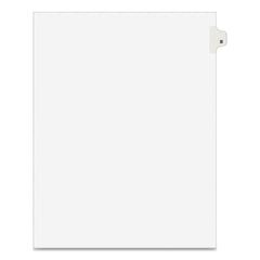 Avery 11 in. x 8.5 in. 26-Tab B Avery Style Preprinted Legal Exhibit Side Tab Index Dividers - White (25/Pack)