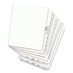 Avery 11 in. x 8.5 in. 26-Tab B Avery Style Preprinted Legal Exhibit Side Tab Index Dividers - White (25/Pack)
