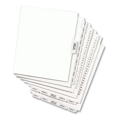 Avery 11 x 8.5 Preprinted Legal Exhibit P 26-Tab Index Dividers - White (25/Pack)