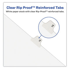 Avery 11 x 8.5 Preprinted Legal Exhibit P 26-Tab Index Dividers - White (25/Pack)