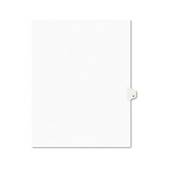 Avery 11 x 8.5 Preprinted Legal Exhibit P 26-Tab Index Dividers - White (25/Pack)