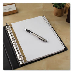 Avery Big Tab 11 in. x 8.5 in. 5-Tab Double-Sided Gold Edge Reinforcing Insertable Dividers - Clear Tabs/White (1-Set)